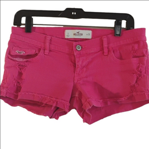 Hollister Size 3 Pink Distressed Shorts. Bright Pink Color For Summer.